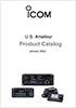 Icom Amateur Equipment Catalog